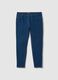 Skinny Fit Stretch Cotton Blue Trousers_4
