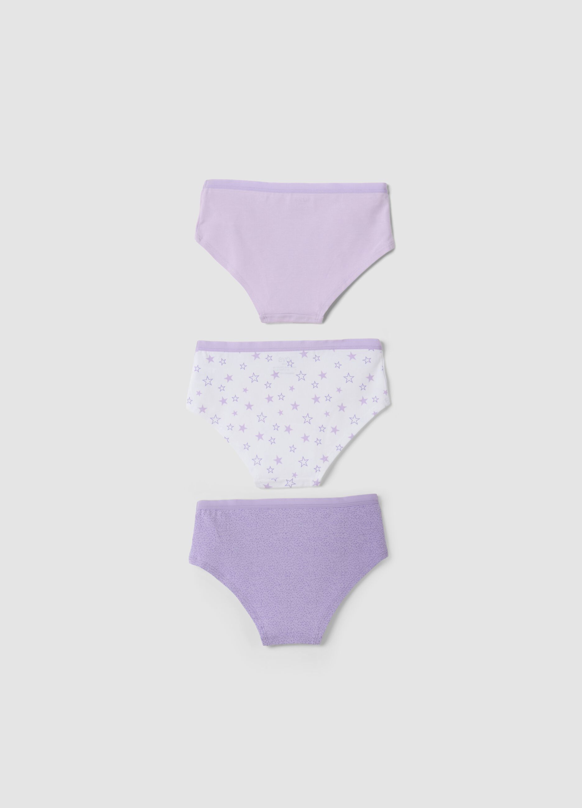 3-pack purple stretch organic cotton briefs