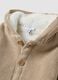 Beige organic cotton hooded jacket for babies_2