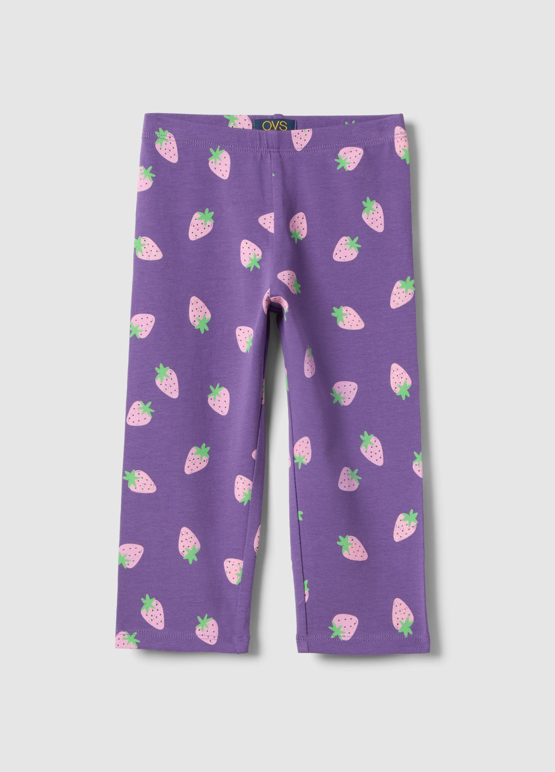 Girls' Skinny Organic Cotton Stretch Purple Leggings