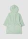 Green organic cotton dinosaur hooded bathrobe for babies and toddlers_1