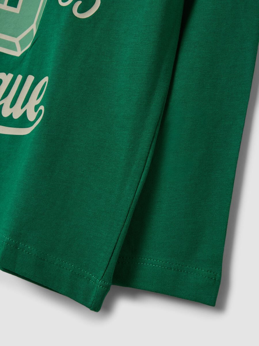 Green crew-neck T-shirt in pure organic cotton_2