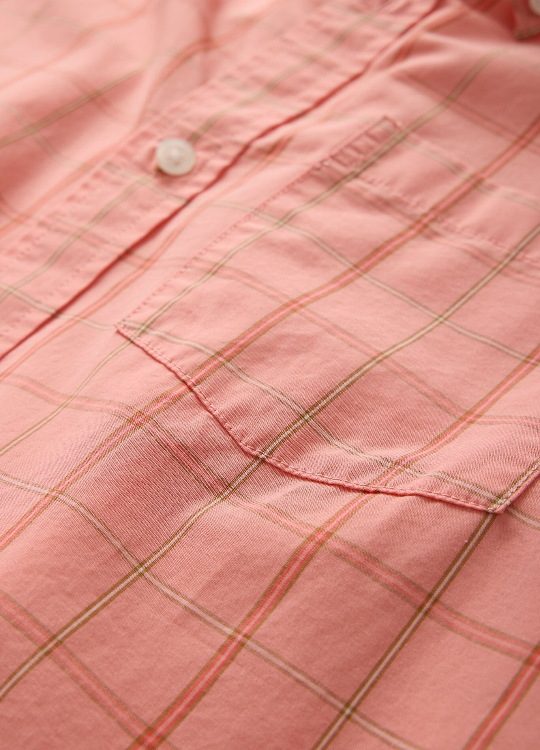 Pink Checked Cotton Shirt