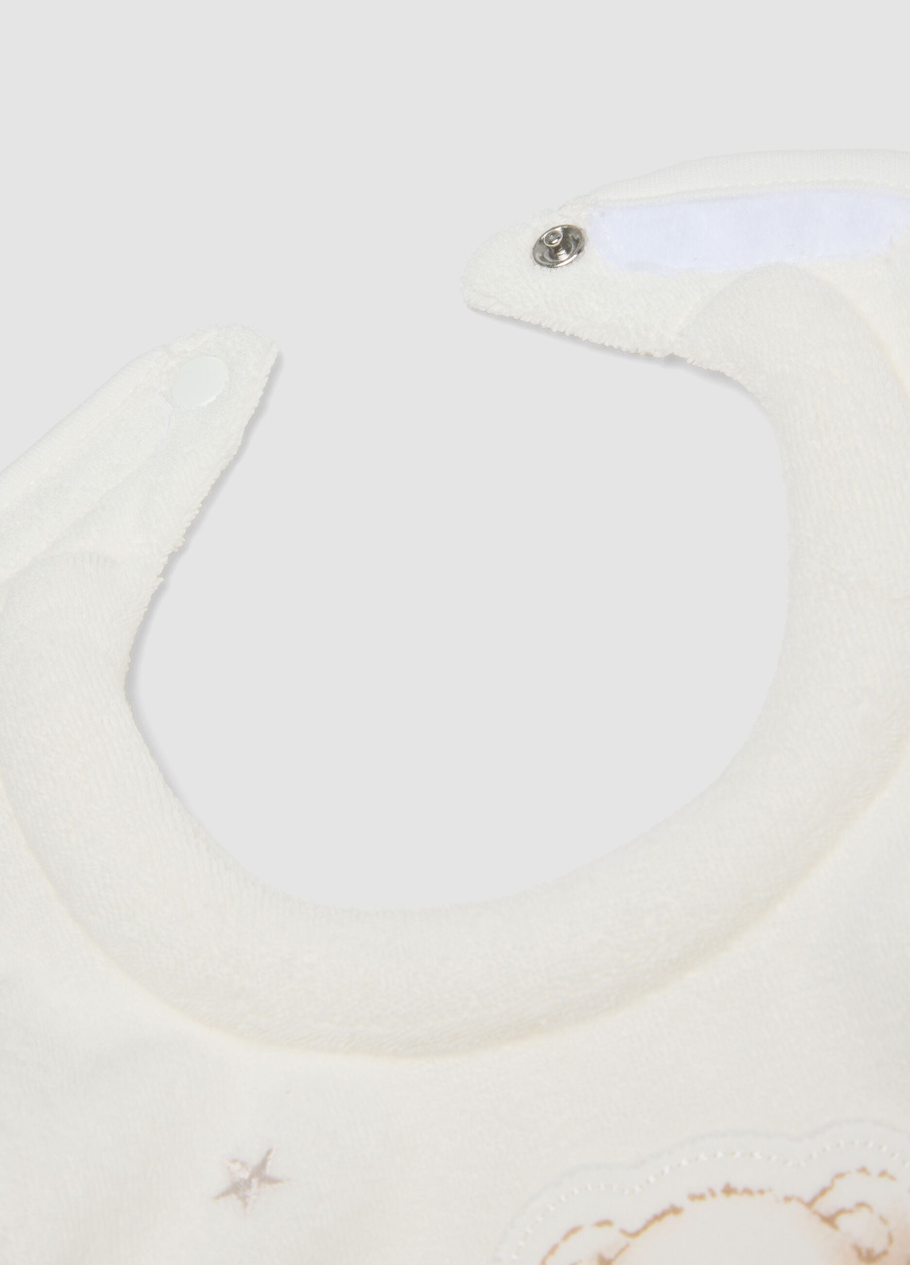 Twin pack of blue and white organic cotton baby bibs