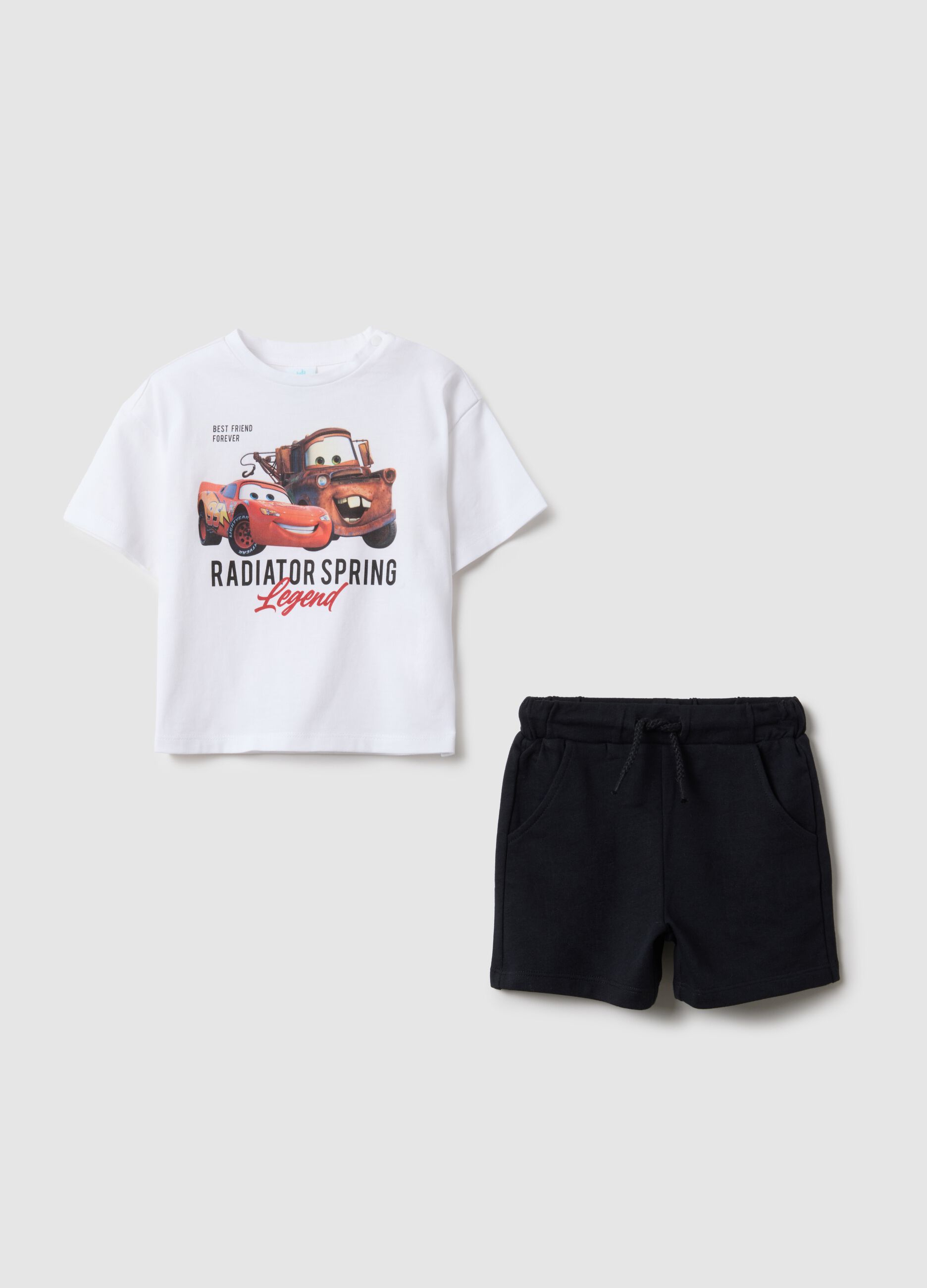 Pure white cotton oversized fit set for kids by Cars