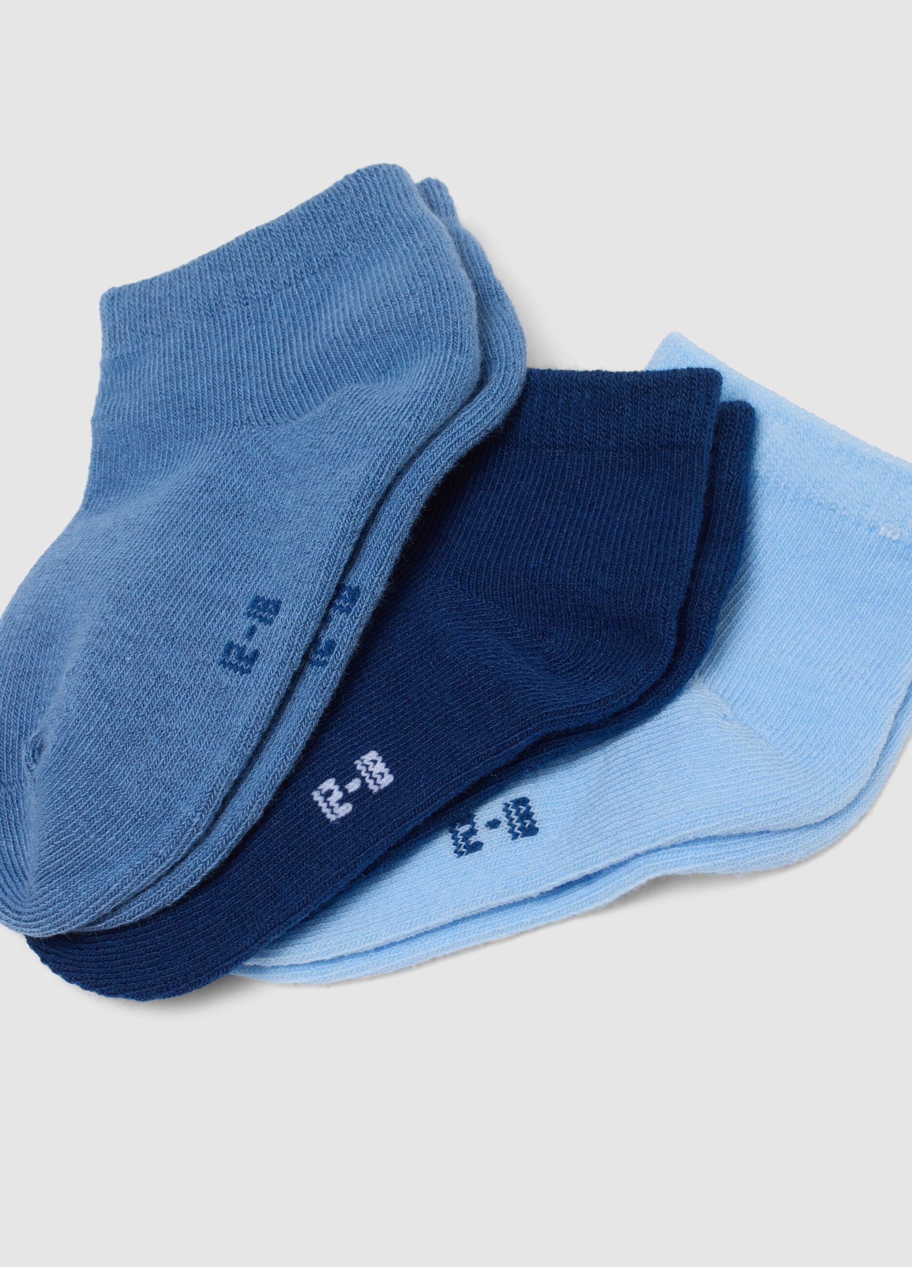 Multipack of multicolour cotton blend short socks for newborns