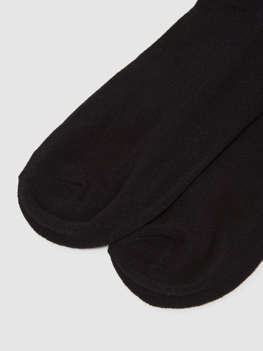 Tripack calze lunghe in misto cotone nero regular fit_2