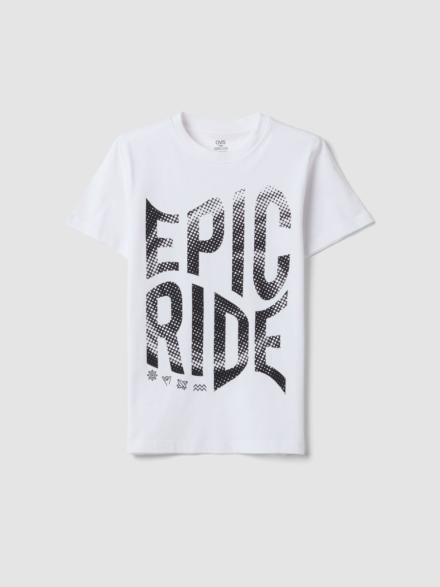T-shirt bianca a maniche corte in cotone organico_3