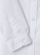 White pure cotton shirt with classic collar and chest pocket for baby boy_3