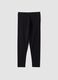Black skinny-fit stretch cotton leggings_4