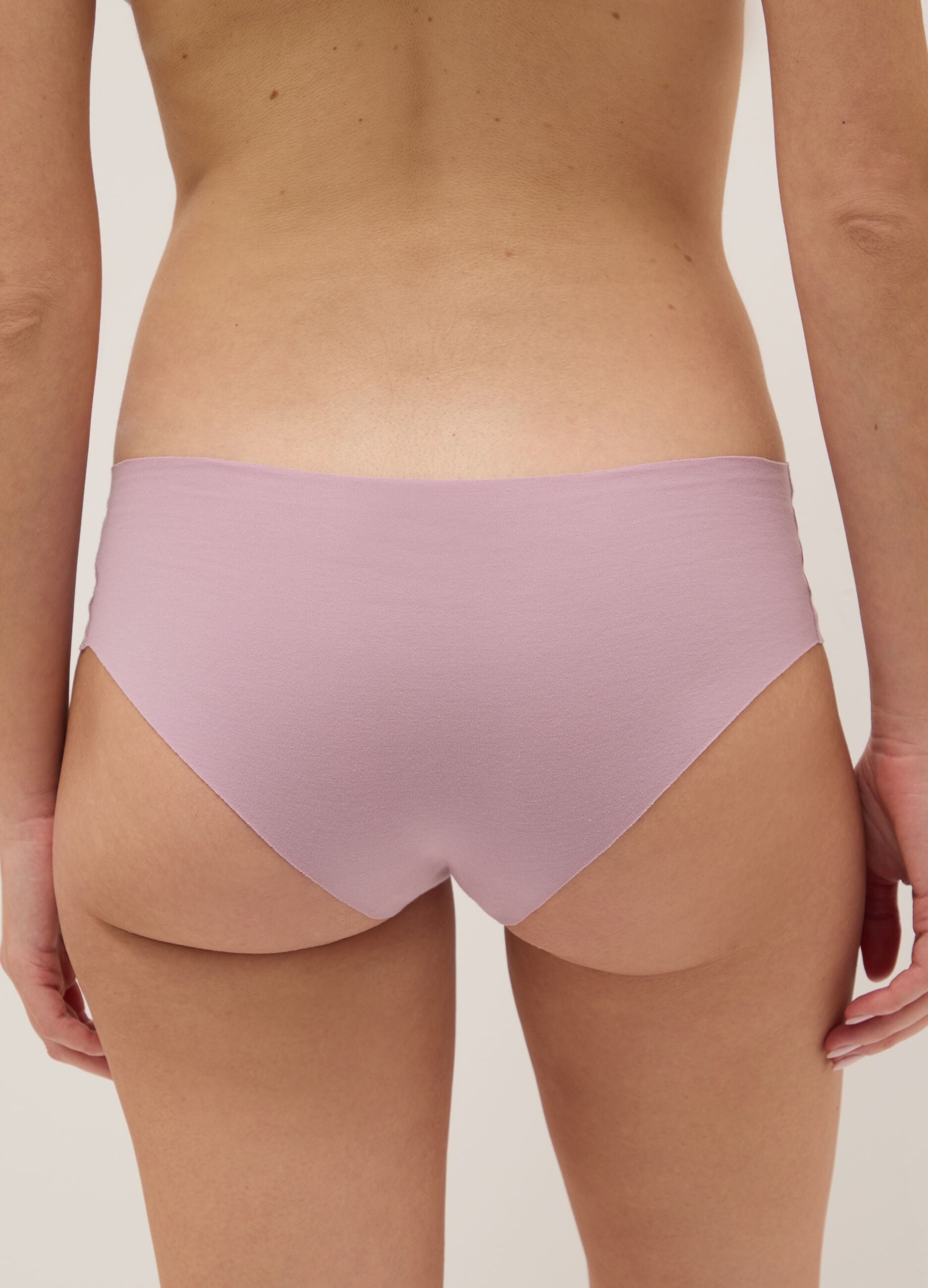 Pink Cotton-Stretch Regular Fit Brief