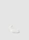 White organic cotton-blend baby girl booties with bow_0