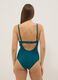 Green one-piece swimsuit in stretch fabric_3