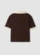 Brown cropped stretch-cotton polo with print, regular fit_6