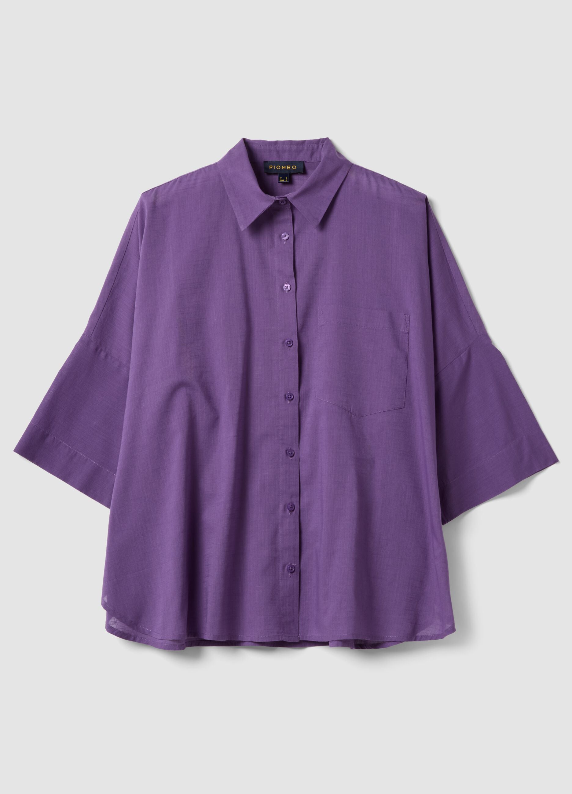 Purple pure cotton oversized shirt