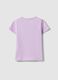Girls' regular fit pure cotton violet T-shirt with print_1