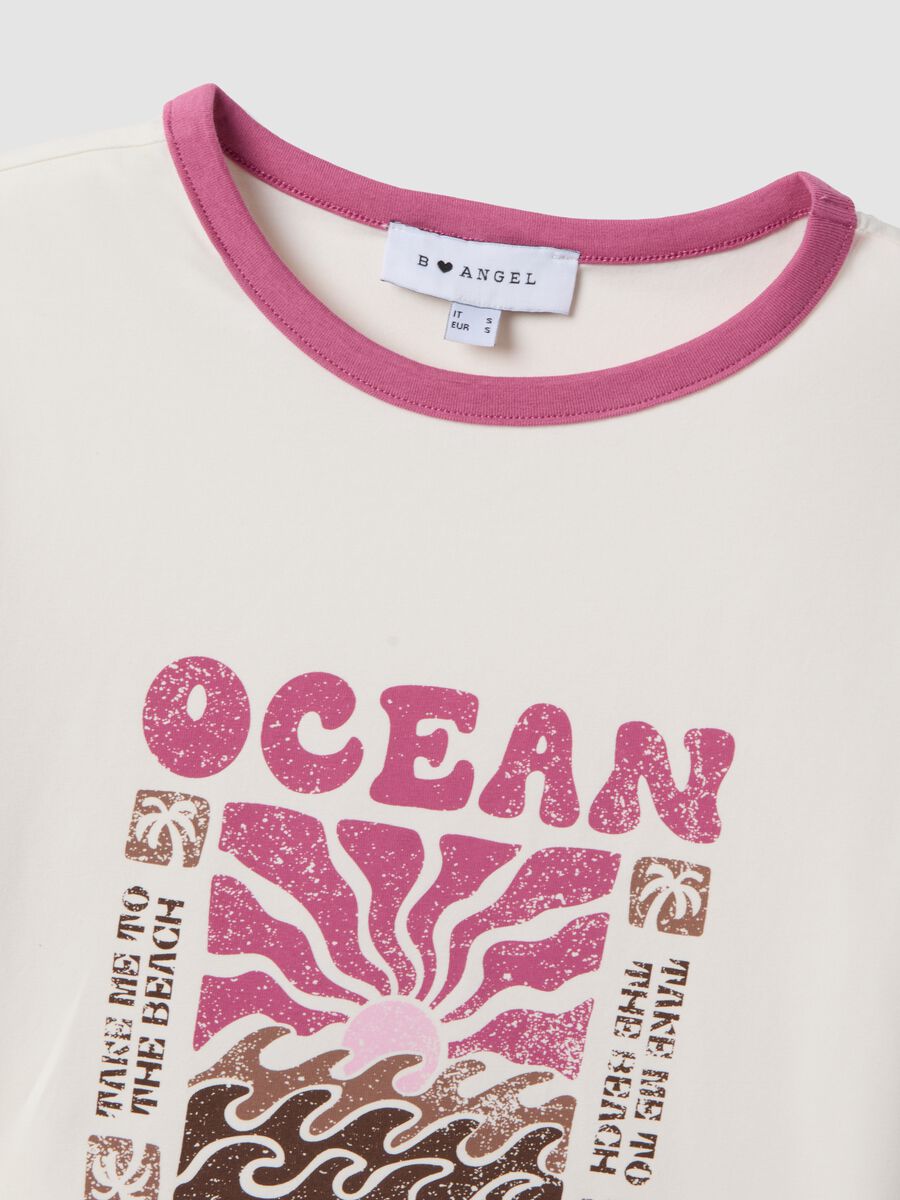 White regular-fit stretch cotton T-shirt with print_5