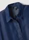 Pure blue lyocell dress in regular fit_5