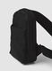 Black crossbody sports bag with water-repellent front pocket_2