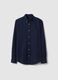 Long-sleeved blue shirt in pure cotton_4