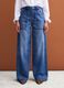 Blue denim wide-leg jeans in pure cotton_1