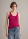 Pink viscose-blend regular-fit glitter tank top_2