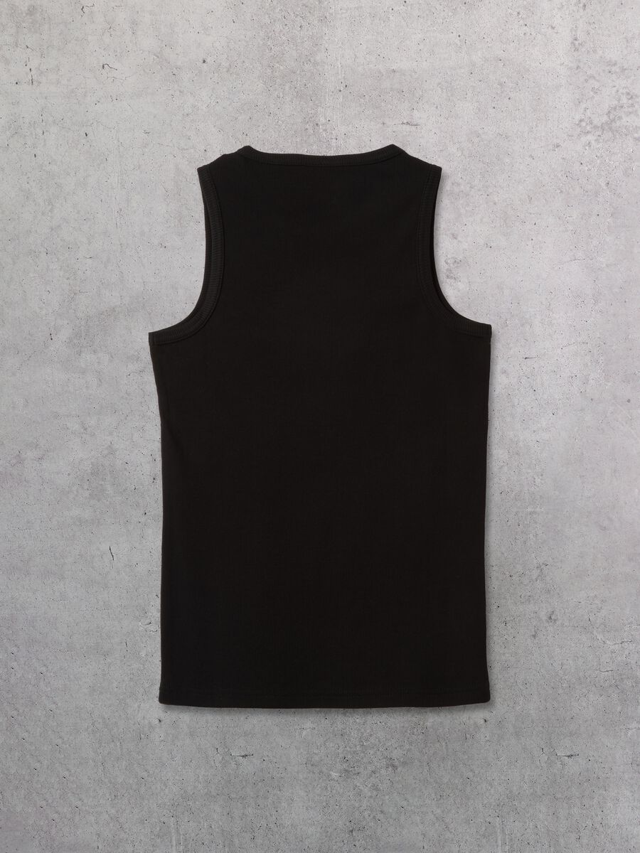 2-Pack Black Stretch Cotton Tank Tops_2