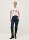 White pure cotton regular fit T-shirt with cherry print_1