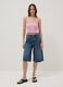Pink pure cotton tank top with thin straps_1