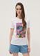 White pure cotton T-shirt with floral print_2