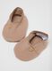 Beige newborn hat and booties set in pure cotton regular fit_1