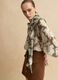 Multicoloured Lyocell blend regular fit shirt with floral patterns_0