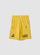 Yellow cotton-blend shorts_3