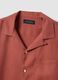 Red short-sleeved shirt in pure lyocell_5
