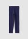Skinny purple cotton leggings for girls_0