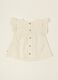 White broderie cotton-blend baby girl shirt_2