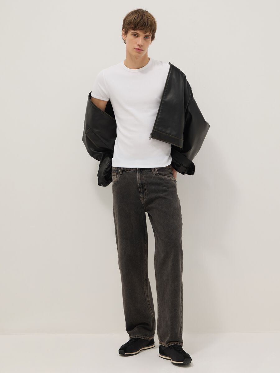 Black Baggy Cotton Jeans_1