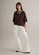 Brown regular fit polo with elbow-length sleeves_1