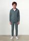 Green organic cotton zip-up hoodie for boys, relaxed fit_1