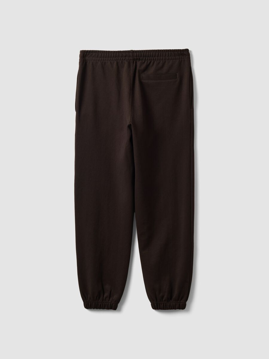 Brown relaxed-fit stretch joggers_2