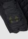 Black Ultralight padded hooded jacket with zip for boys_2