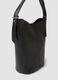 Black hammered-effect shoulder bag_1