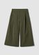 Regular fit green stretch viscose blend jogger trousers_4