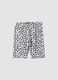 White organic cotton shorts with floral print_0