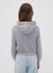 Grey pure cotton hoodie with Lilo & Stitch print for girls_2