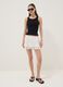 Blue stretch cotton tank top with studs_1