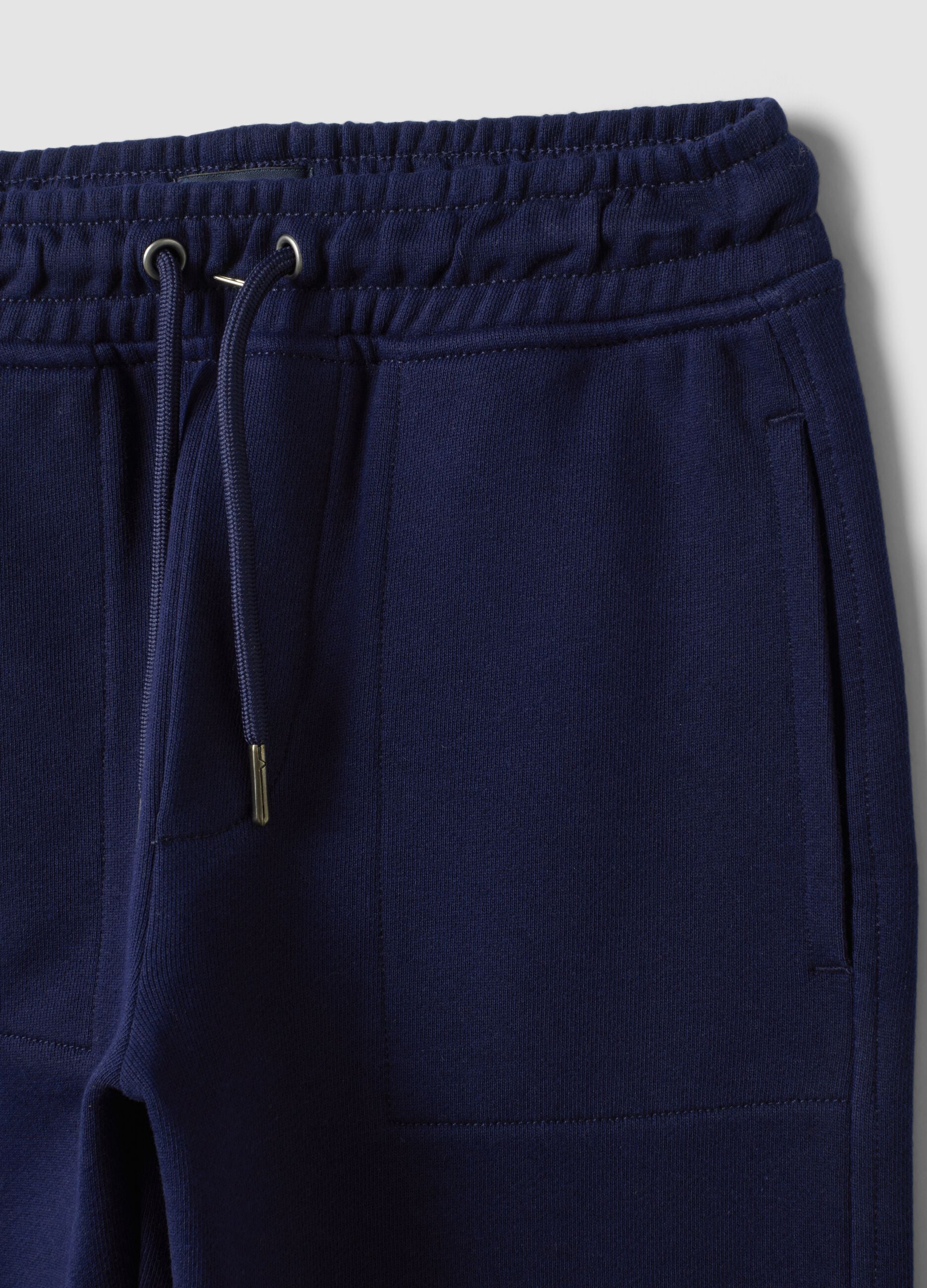 Blue pure cotton joggers with elasticated waist for boys