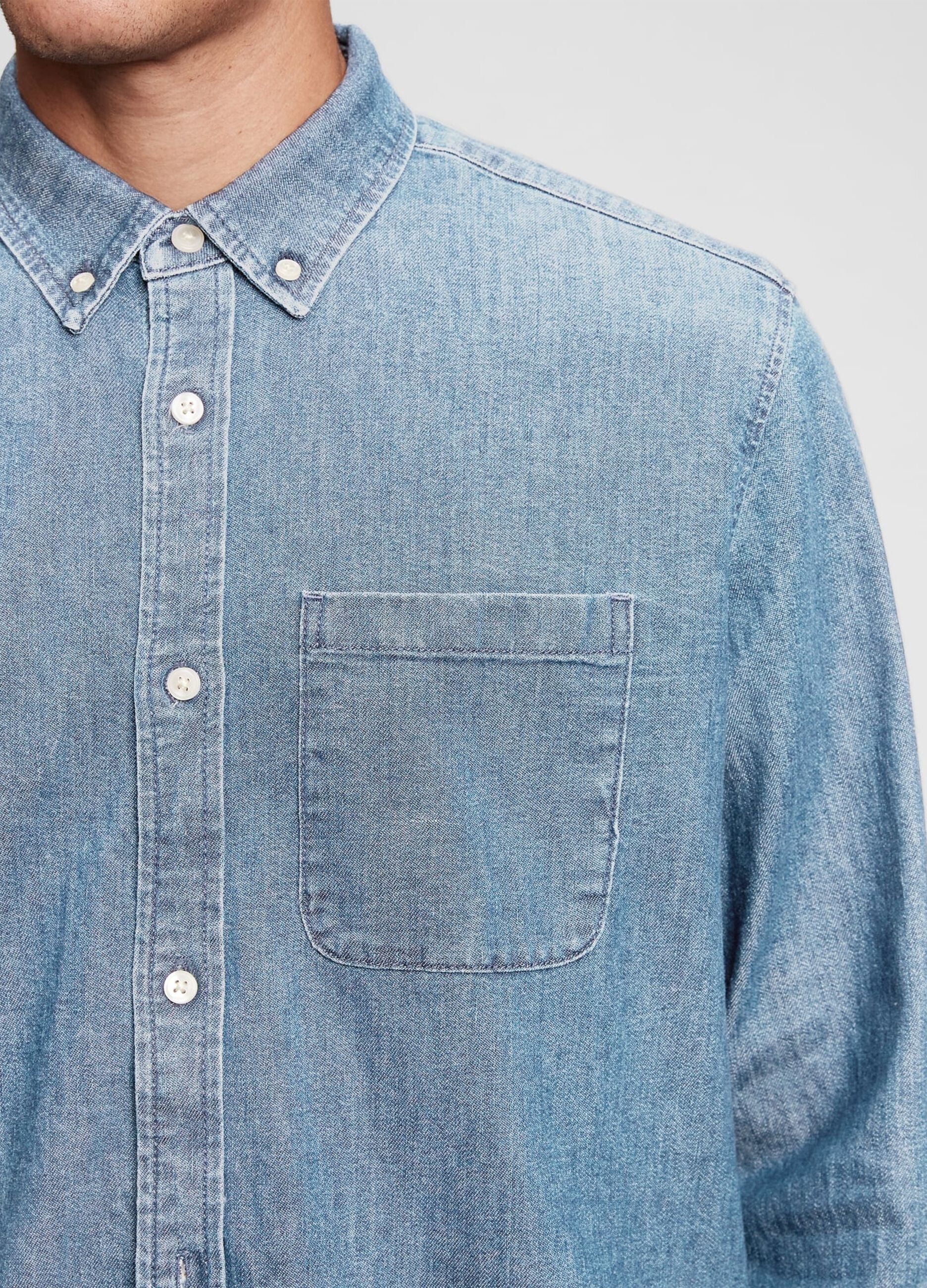 Denim shirt with pocket