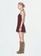 Brown polka-dot dress in viscose blend_1