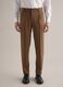 Brown slim fit elegant trousers with elastic waistband_1